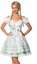 Dirndline Kostuum jurk -2XL- Pastel Dirndl Oktoberfest Groen/Wit