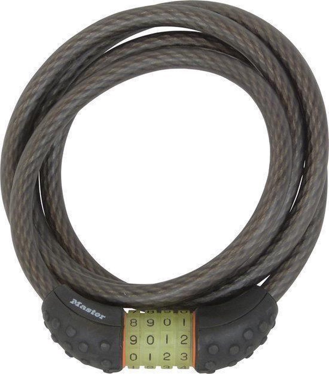 Masterlock Braided steel cable 1.80m x ~ 12mm with resettable combination 4 digit - 8190EURDPRO