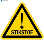 Simbol - Stickers Stikstof - Duurzame Kwaliteit - Formaat ▲ 10 x 10 x 10 cm.