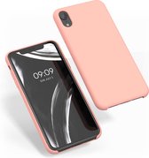 kwmobile telefoonhoesje voor Apple iPhone XR - Hoesje met siliconen coating - Smartphone case in roze grapefruit