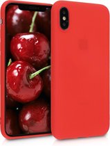 kwmobile telefoonhoesje voor Apple iPhone X - Hoesje voor smartphone - Back cover in neon rood