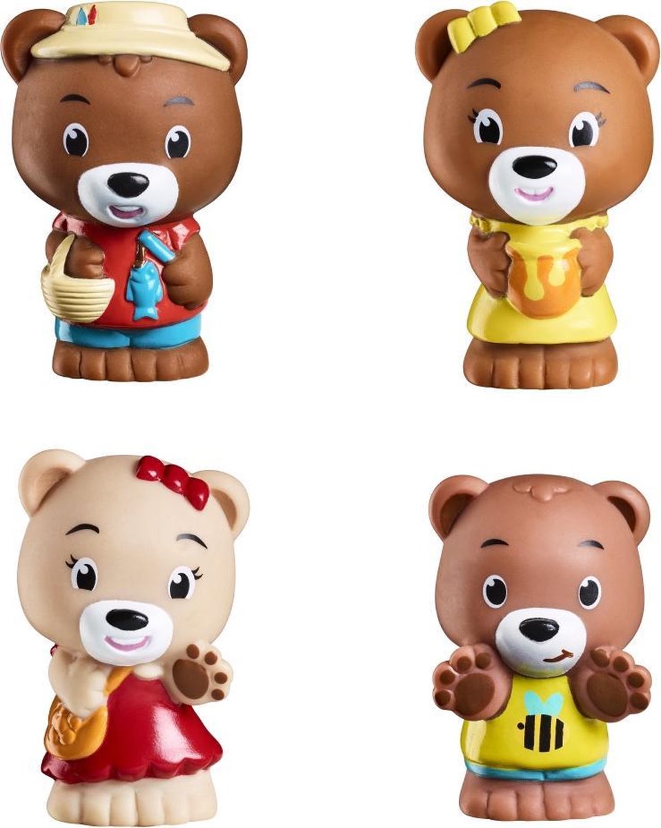Klorofil De Familie "Browny" Speelset - Speelfiguren set - Poppetjes familie - Kinder Speelgoed - David, Emma, Basile en Alice - Vanaf 18 maanden - 4-Delig — afbeelding 3
