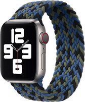 Gevlochten solo band - blauw mix - Geschikt voor Apple Watch