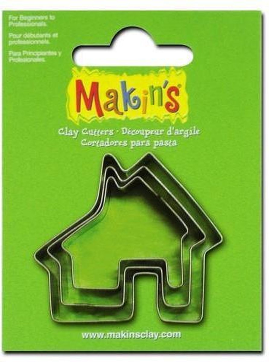 Makins clay uitsteekvorm House 3 PC Set - Makin's Clay