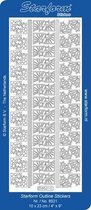 Starform Stickers Borders / Corners 18: Christmas (10 PC) - Silver - 8521.002 - 10X23CM