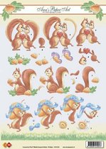 Squirrel 3D-Knipvel Ann`s Paper Art 10 stuks