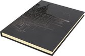 Kangaro dummyboek - A5 - zwart met design - 160 blanco pagina's - 140 grams crème papier - hard cover - K-5567