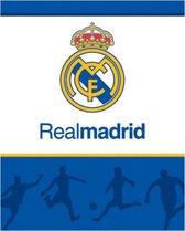 Real Madrid C.F. - Plaid - Katoen - 120 x 150 cm - Blauw