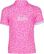 JUJA - UV Zwemshirt voor meisjes - korte mouwen - Leopard - Roze - maat 134-140cm - UPF50+ - Gemaakt van gerecyclede PET-flessen - UV werende kleding - Duurzame keuze - Geweldige p
