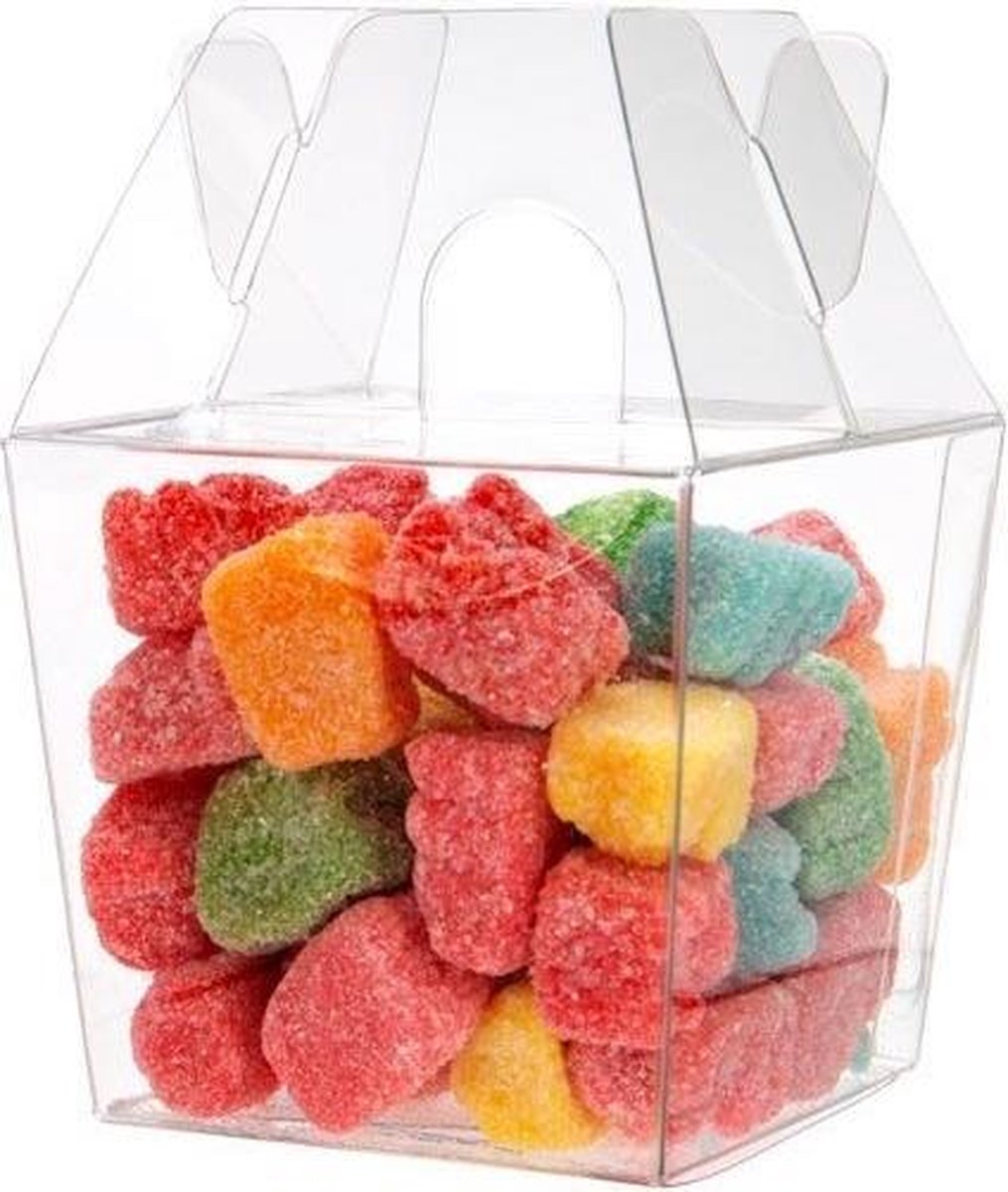 Goedkoopste Mini transparante takeaway doos 6 x 5.1 x 5.4 cm (25 stuks