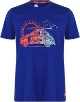 Hot Tuna Printed T-Shirt - Maat L - Heren - Royal blauw