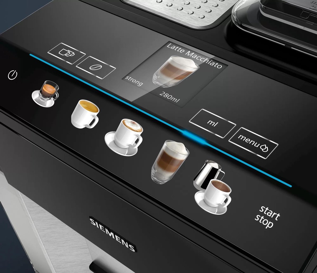 Afbeelding 3 van Siemens EQ500 TQ507R03 - Volautomatische espressomachine - Kopverwarmer - Zwart/RVS