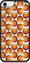 iPhone 8 Hardcase hoesje 70s Oranje - Designed by Cazy