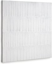Kave Home - Oeuvre d'art Basilisa avec gris et blanc 90 x 90 cm