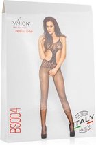 Netstof bodystocking met open kruis - Zwart - One Size (S-L 34 - 40) - Zwart - Sexy Lingerie & Kleding - Lingerie Dames -  Dames Lingerie - Catsuits
