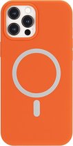 Hoes geschikt voor iPhone 12 / 12 Pro / Apple magnetische Ring & oplaadfunctie - TPU Back Cover - Oranje