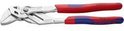 Knipex "86 05 250" waterpomptang met rode en blauwe handvatten.