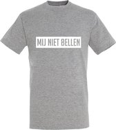 Mij niet bellen Heren t-shirt  | Chateau Meiland | Martien Meiland | wijnen | Grijs