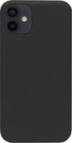 ADEL Siliconen Back Cover Softcase Hoesje Geschikt voor iPhone 12 Mini - Zwart