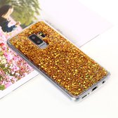 Voor Galaxy S9 + glitter poeder zachte TPU beschermhoes (goud)