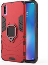 PC + TPU schokbestendige beschermhoes met magnetische ringhouder voor Xiaomi Mi 9 (rood)