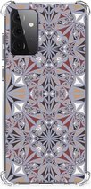 Telefoon Hoesje Geschikt voor Samsung Galaxy A72 4G/5G Extreme Case met transparante rand Flower Tiles