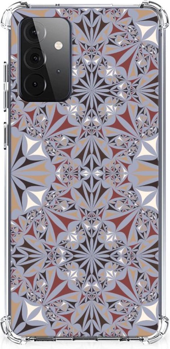 Samsung Galaxy A72 4G/5G Anti-Shock Hoesje Flower Tiles