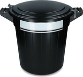 Vplast - Voerton - 80 liter - Zwart Met Deksel