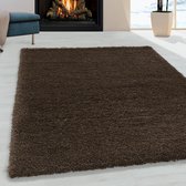 Tapis de salon Shaggy Agréable doux Tapis de chambre Marron