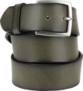 Suitable Leren Riem Groen Washed - maat 105