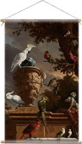 Textiel poster Menagerie vogels | Oude meester collectie - 90x150cm