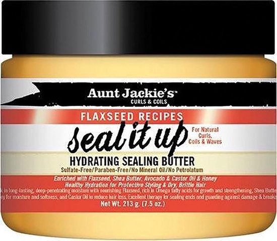 Aunt Jackie's Curls & Coils Flaxseed Recipes Seal It Up Hydrating Sealing Butter 213 gr