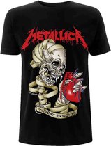 Metallica Heren Tshirt -S- Heart Explosive Zwart