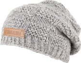Shakaloha Gebreide Wollen Muts Heren & Dames Beanie Hat van schapenwol met polyester fleece voering - Baila Beanie Grey Unisex - One Size Wintermuts.