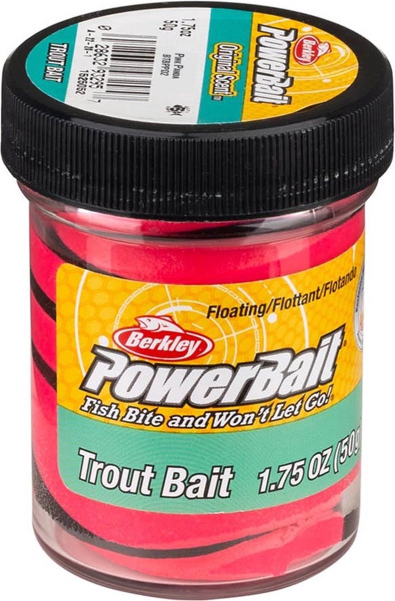 Berkley PowerBait - Glitter Trout Bait - Pink Panda - Zwart
