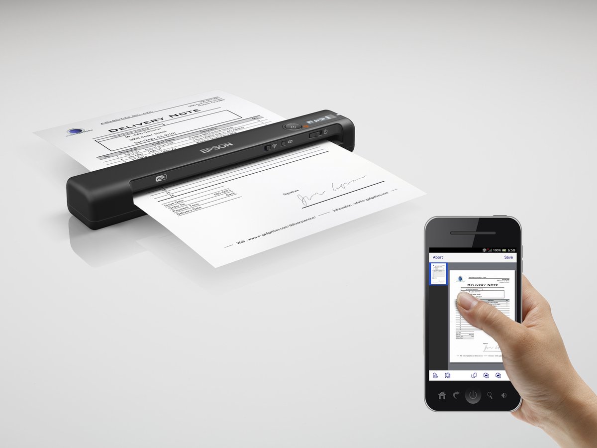 Epson WorkForce ES-60W - Mobiele Scanner - Met Wi-Fi - Zwart thumbnail 4