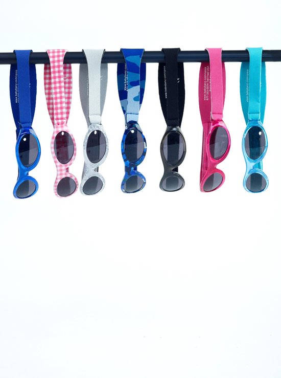 Banz - UV-beschermende zonnebril voor kinderen - Bubzee - Roze geblokt - maat Onesize (2-5yrs) van Merkloos — afbeelding 3