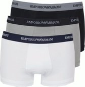 Emporio Armani 3-pack boxershorts trunk - wit/grijs/zwart