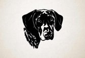 Wanddecoratie - Hond - Duitse staande hond 4 - XS - 25x26cm - Zwart - muurdecoratie - Line Art