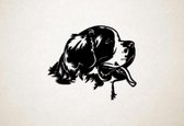 Wanddecoratie - Hond - Sint Bernard 4 - M - 60x70cm - Zwart - muurdecoratie - Line Art
