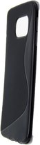 Coque en siliconen hoesje souple pour Samsung Galaxy S6 Edge, coque de protection / bumper solide, noire, marque i12Cover