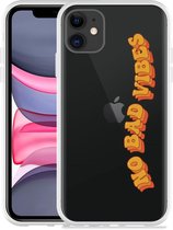 Geschikt voor Apple iPhone 11 Hoesje No Bad Vibes - Designed by Cazy