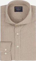 Steppin' Out Spring 2021  Linnen Cutaway Shirt Mannen - Regular Fit - Linnen - Khaki (XL)