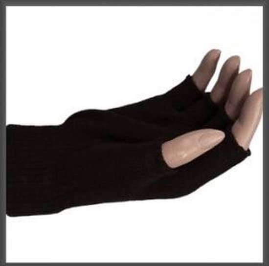 Slink Soms Decoratie Zwarte Vingerloze Handschoenen | Maat One Size Fits All | bol.com