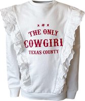Topitem meisjes sweater Tessa off White