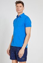 Shiwi - Polo James Blauw - Regular-fit - Heren Poloshirt Maat M