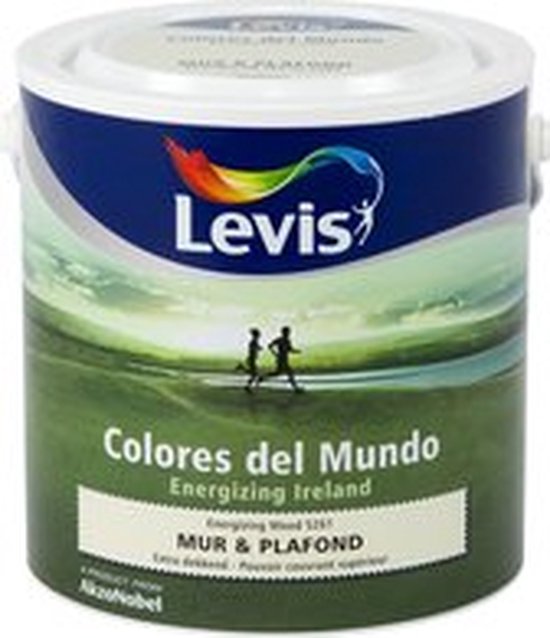 Foto: Levis colores del mundo muur plafondverf energizing mood mat 2 5 liter