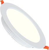LED Downlight - Alexy - Inbouw Rond 30W - Natuurlijk Wit 4200K - Mat Wit Aluminium - Ø230mm