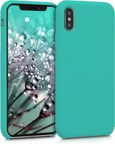 kwmobile telefoonhoesje voor Apple iPhone X - Hoesje met siliconen coating - Smartphone case in turquoise