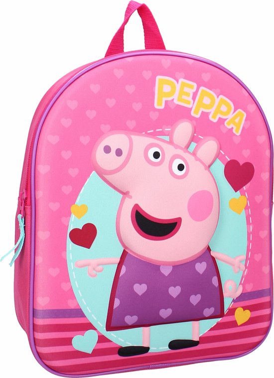 Peppa Pig Backpacks 3D Peppa Strong Together (3D) Kinderrugzak 3D - 9,2 l- Roze